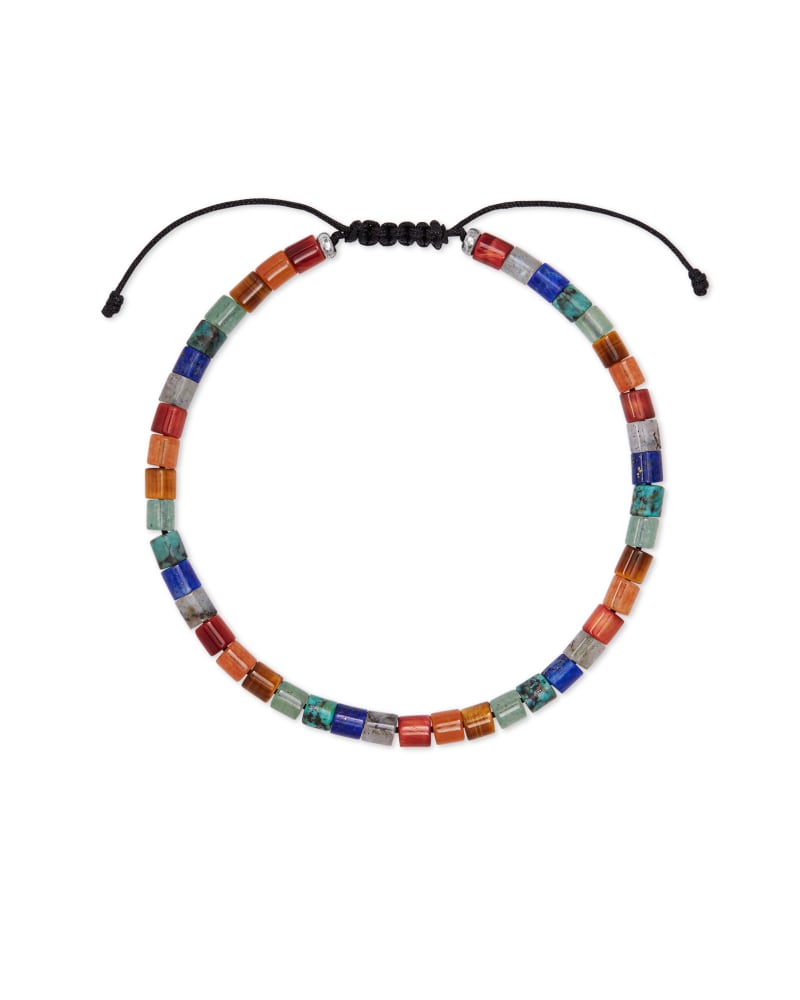 Grey Oxidized Sterling Silver Corded Bracelet in Multi Mix image number 0
